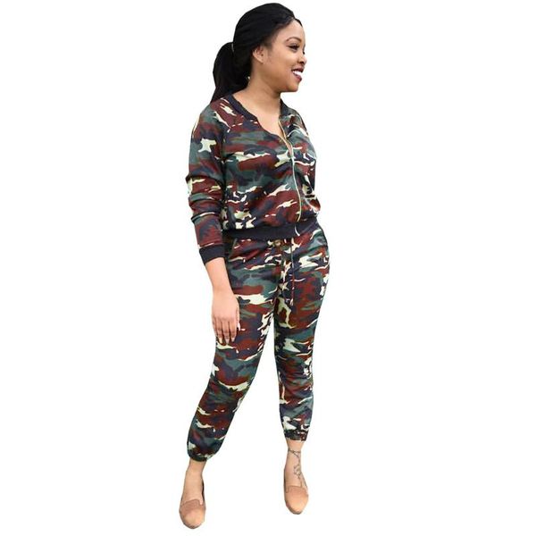 

gym clothing casual women set tracksuit 2 piece outfits camo sweatshirt sweat suits matching two sets and pants#g2, White;black