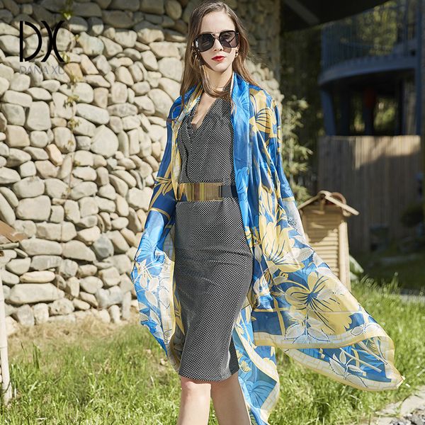 

2020 new silk bandana beach blankets soft silk women scarf warm square plaid shawl womens scarves hijab foulard, Blue;gray