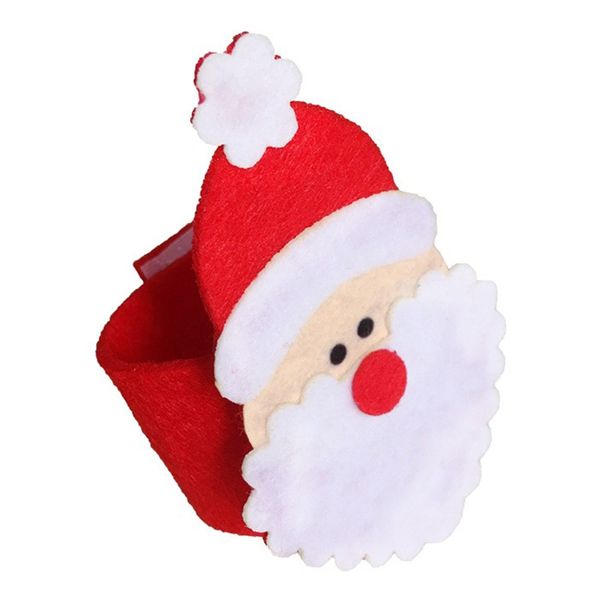 

4pcs santa claus buckle napkin ring christmas decorations red colorful