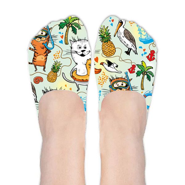 

мужские 3d печатные короткие лодочные носки носки для экипажа новинка повседневная спорт для женщин calcetines mujesocks shortr, Black;white