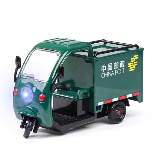 

1/32 express tricycle die-casting alloy car model postal simulation children's model toy vehicle collection kids gifts