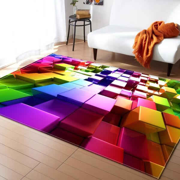 

nordic style geometric 3d carpet living room bedroom bedroom rugs coffee table area rug play mat rectangular antiskid floor mat