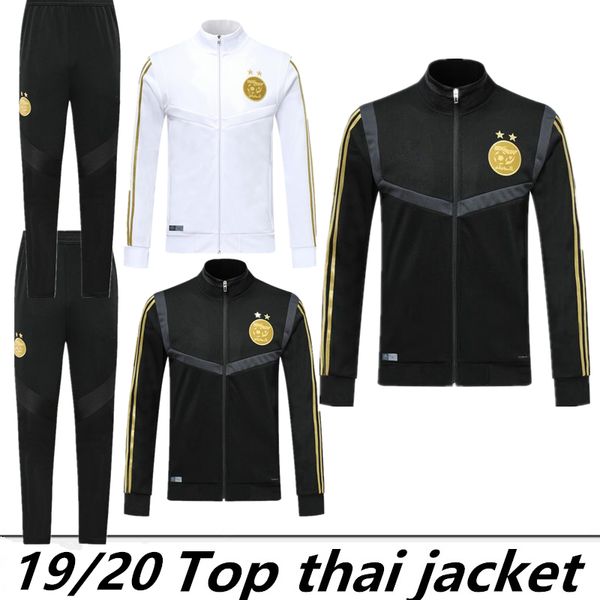 

2 stars african cup 2019 algeria tracksuit algÃ©rie training suit afcon mahrez brahimi algerie tracksuit football track suit, Black