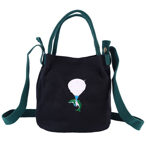 

малый fresh art вышивание bucket bag 2020 летний новый простой женская сумка холст перекинул плеча