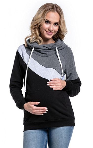 

осенняя мода женщины грудное вскармливание уход топ материнства хлопок футболка беременность свободная одежда плюс размер, White