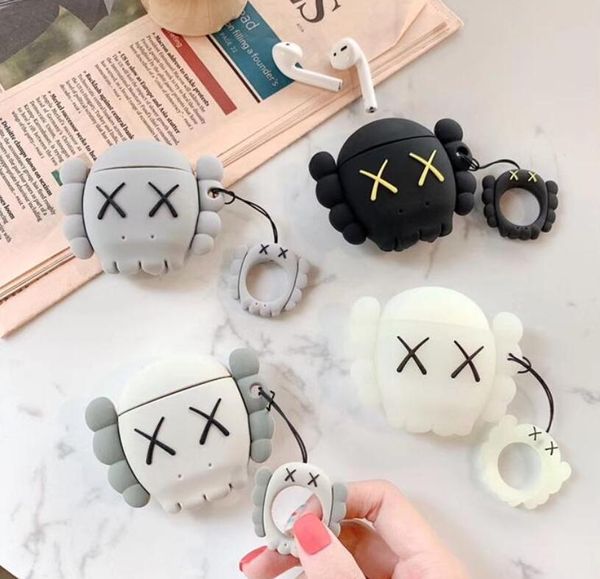 

christmas gift silicone airpods case luxury fashion brand kaws xx silicone case for airpods pumpkin ball cases earphone cover