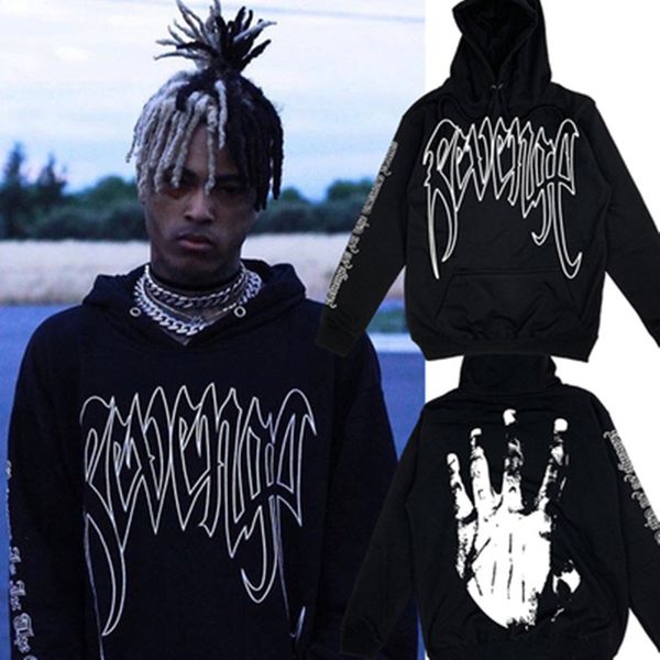 

brand clothing mens hoodies hip hop palm print sweatshirts hooded streetwear male black hoodies size s-2xl