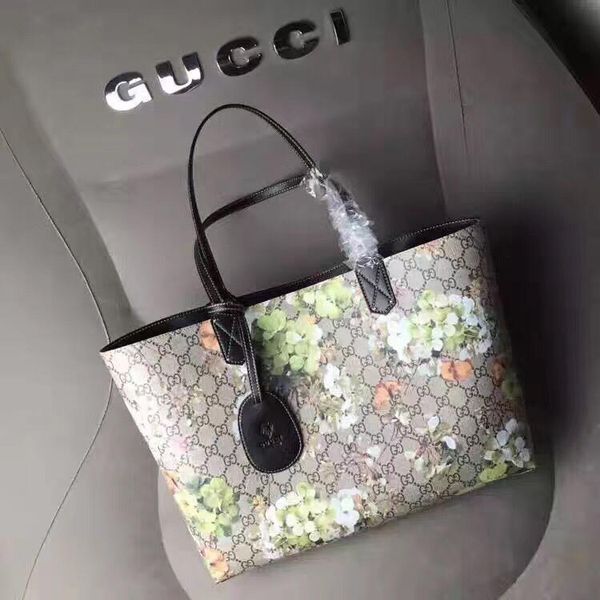 

2019 brand fashion bags flower reversible embossed shopping bag simple totes bags handbags for women abc-24, Black