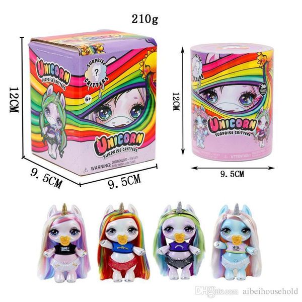 

Poop ie lime urpri e unicorn with feeding bottle rainbow bright tar or oop ie tarlight hrink film kid funny doll toy