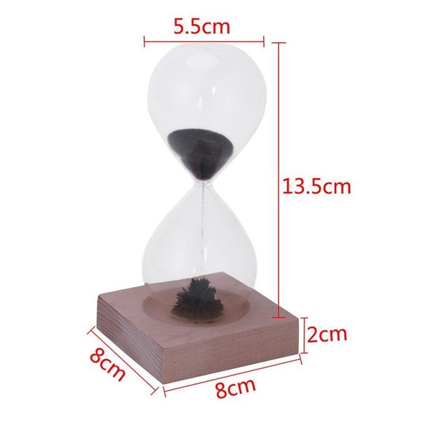 

1шт магнит hourglass awaglass дутого sand timer украшения рабочего magnetic hourglass зеленый другие часы аксессуары