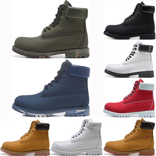 

classic fashion man women boots chestnut triple black white blue fashion mens martin boot outdoor boots walking shoes