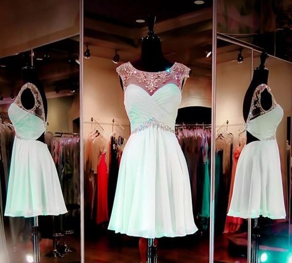 

short prom dresses royal blue luxury crystals chiffon open back homecoming dresses with cap sleeves cocktail party dresses, Blue;pink