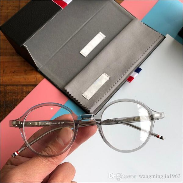 

new eyeglasses frame women men eyeglass frames eyeglasses frame clear lens glasses frame oculos and case 407 with box, Silver