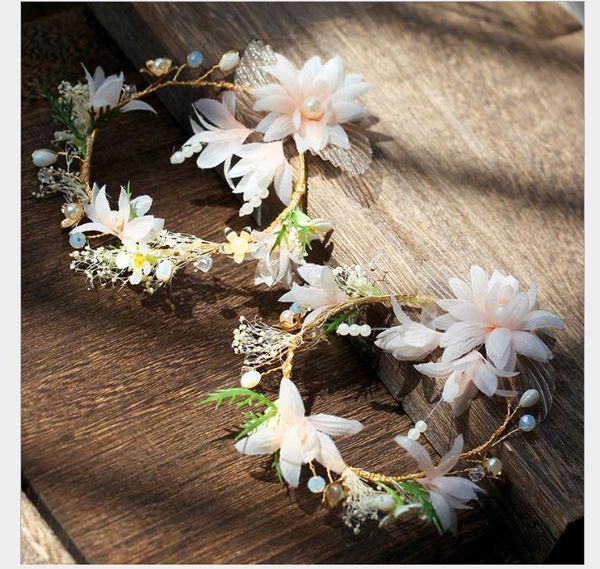 

new mori pink flower ear nails exaggerated pgraphic wedding yarn ear jewelry, Slivery;golden