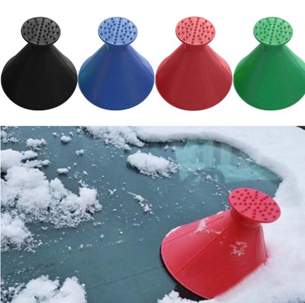 

4 color scrape a round windshield ice scraper for car ice scraper remove snow shovel cone shaped funnel round scrapers cleaning snow tool b1