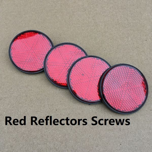 

pack of 4 screws round red reflectors camper trailer motorcycle rv caravan auto trucks side mark rear/tail/signal accessories