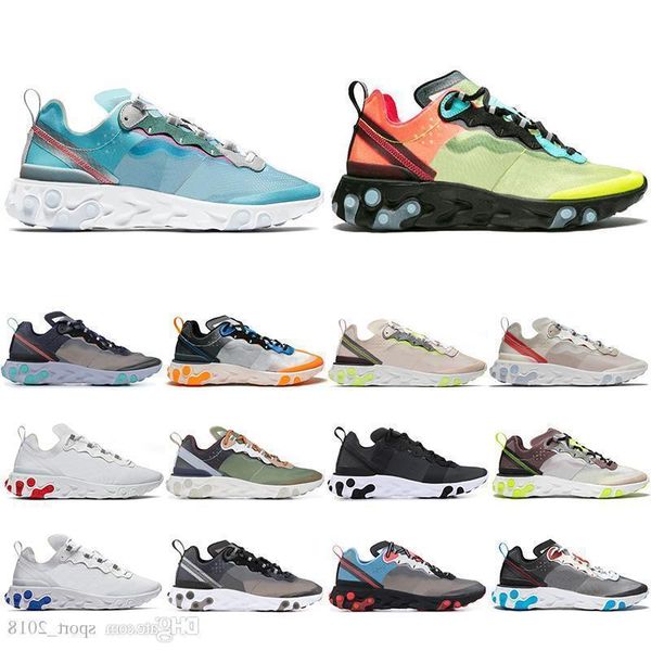 

boxelement with react 87 55 undercover men women running shoes green black designer sneakers sports mens presto trainers runner chausseures
