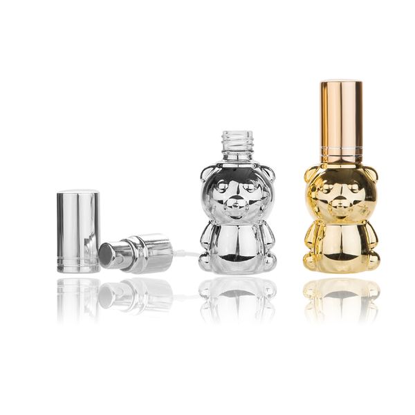 

8ml cute bear форма духи упаковка бутылка форсунку refillable бутылки parfum cosmetic glass container
