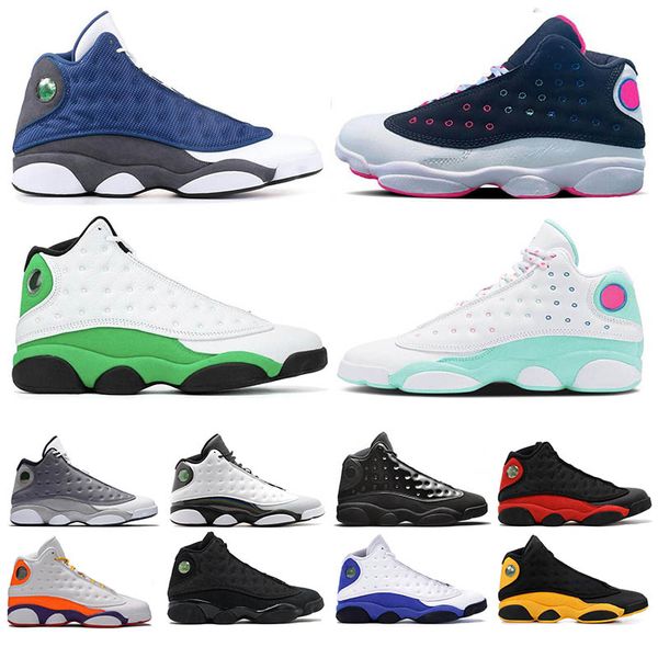 

13 13s men women basketball shoes aurora green barons hologram black ca bred chicago phantom luck green playground gs sports sneakers