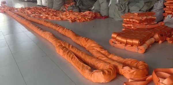 

30tx1m--12m 6:1 high tensile eye-eye soft round sling industrial grade lifting sling polyester fiber strap tree glass auto