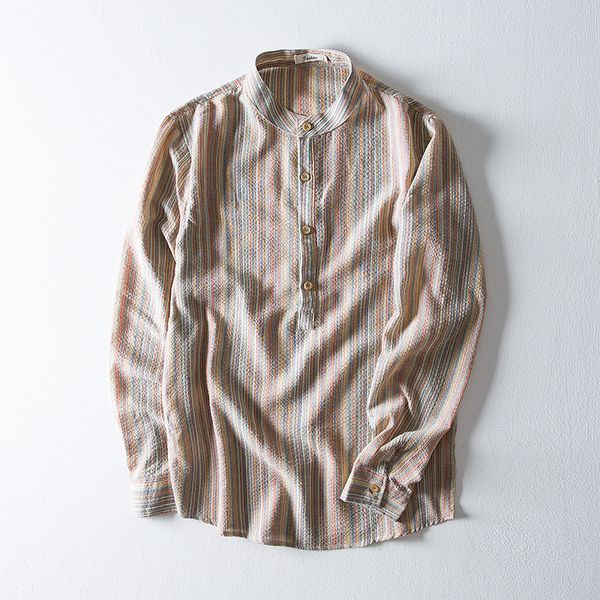 

мужской пуловер хлопчатобумажное белье с длинным рукавом полосатое платье рубашка мужчины дышащие социальные бизнес рубашки мужской camisa т, White;black