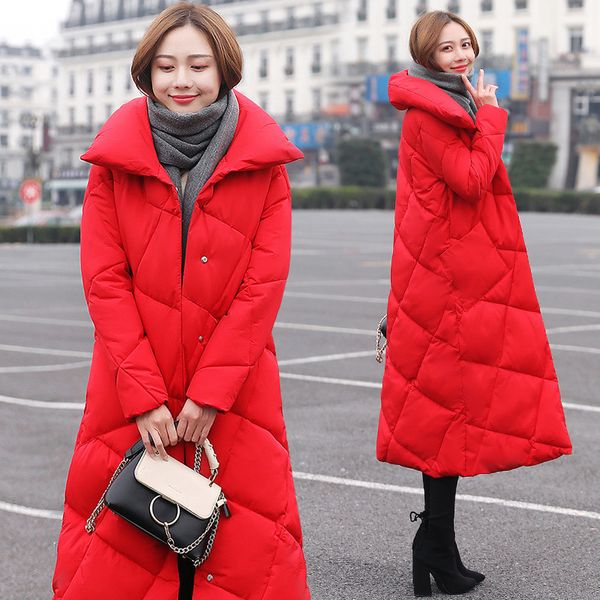 

winter jacket women 2019 new lady winter warm coat women slim down cotton jacket long down parka female clothes outwear v991, Tan;black