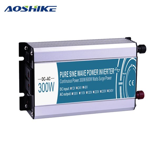 

aoshike pure sine wave car inverter dc12v to ac220v 110v inversor power inverter usb car charger auto power voltage converter