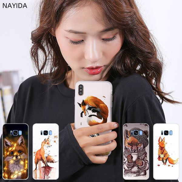 

phone cases silicone soft cover for samsung s10 s9 s8 s7 s6 plus edge e note 10 9 8 pro case anime funny foxs lovely cute
