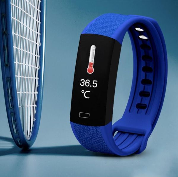 

2020 smart watches reloj inteligente fitness tracker body temperature b6w sport health smart bracelet sport mode passometer bracelet