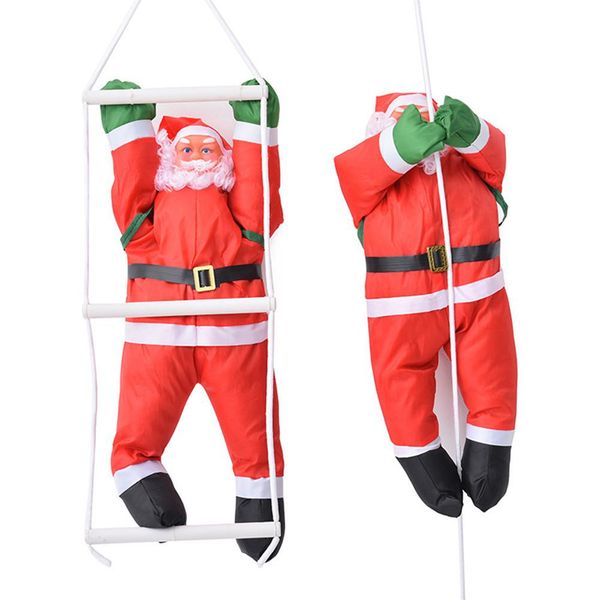 

25cm/50cm christmas pendant santa claus hanging doll ladder rope climbing new year tree decoration christmas tree hanging decor