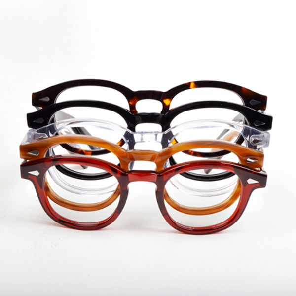 

johnny depp glasses men optical glasses frame women brand design acetate vintage computer eyeglasses z080-2, Silver
