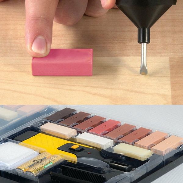 

new 19pcs laminate repair kit wax system floor worksturdy case chips scratches