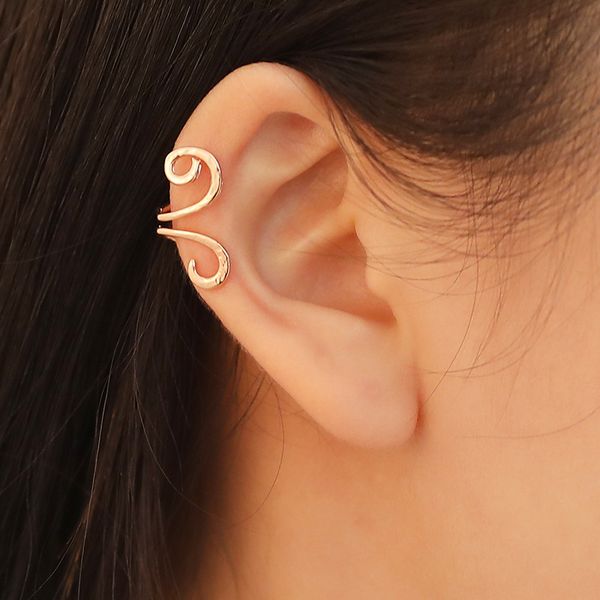 

minimalism alloy geometric ear clips personality simple metal texture clip earrings fashion girl women's jewelry accessories, Silver