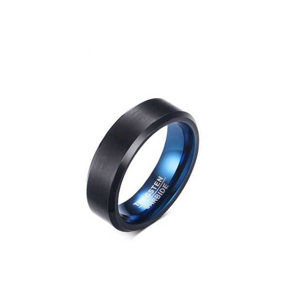 

высокое качество черный синий цвет мода простые мужские кольца карбида вольфрама кольцо ювелирные изделия подарок для мужчин мальчиков j035, Silver