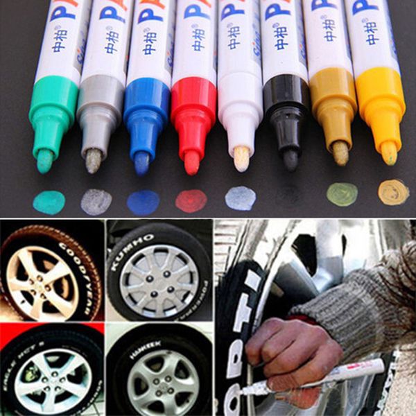 

larath new 1pc universal white car motorcycle whatproof permanent tyre tire tread rubber paint marker pen selling