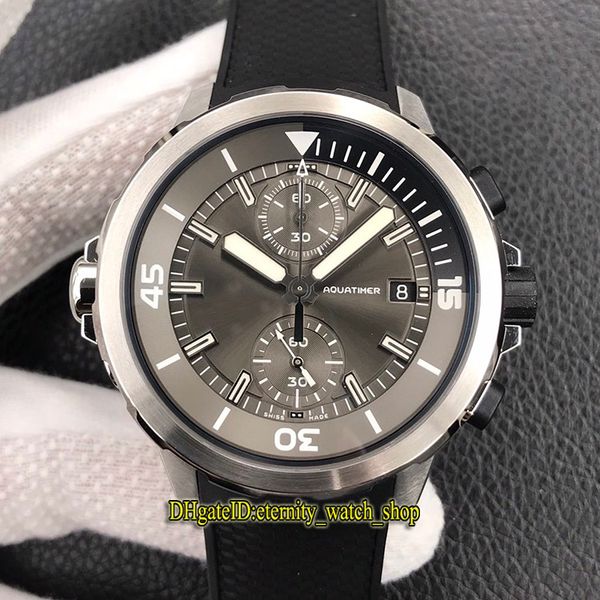 

v6f aquatimer "sharks" version 379506 rock grey dial eta a7750 automatic chronograph mens watch inner and outer rotating bezel spo, Slivery;brown