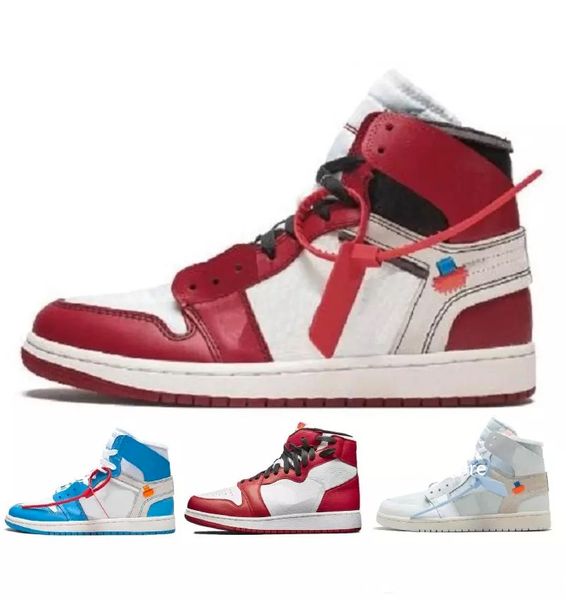 

1s quality new 1 chicago red powder blue unc men and women basketball shoes white athletic sport sneakers running shoes