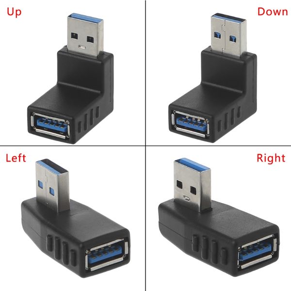 

90 degree left right angled usb 3.0 a male to female connector adapter for lappc