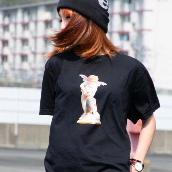 

2020 купидон футболка футболка коробка логотип печать мода мужчины женщины лето хлопок t-рубашки скейтборд случайные короткие рукава hflstx3, White;black