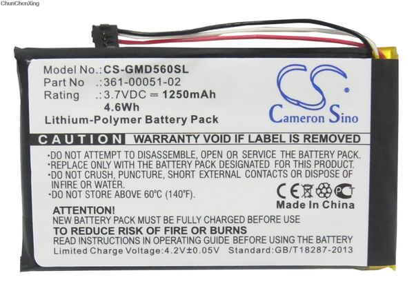 

cameron sino 1250mah аккђмђлоѬ дл garmin dezl 560lmt, 560lt, 650lm