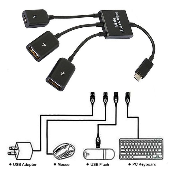 

3 in 1 micro usb otg cable data transfer micro usb male to female adapter game mouse keyboard adapter cable for samsung huawei