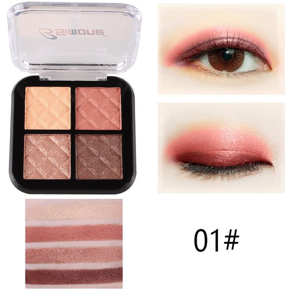 

bsimone makeup palette 4 color glitters diamond eyeshadow palette long-lasting easy to wear shimmer eye shadow pallete
