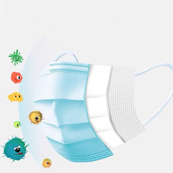 

сток drop shipping professional 20 шт. / упак. маска для рта 3-слойная pm2. 5 нетканый одноразовый эластичный рот мягкая дышащая маска для л