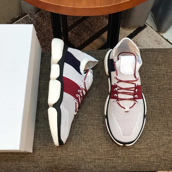 

2019 new arrival mens casual shoes designer brand white luxury lace up breathable fabric fashion quality with box street dress sneaker, Black