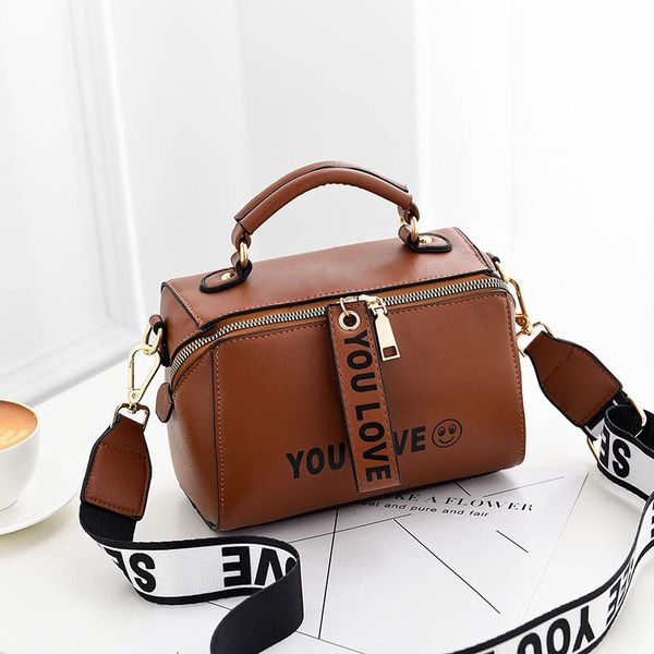 

women small pillow shoulder bag leather women messenger bags handbags famous brands wide letter strap crossbody bags