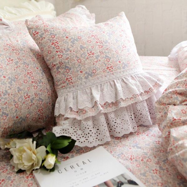 Top Luxury European Cushion Cover Ruffle Lace Pillow Cover Beauty
