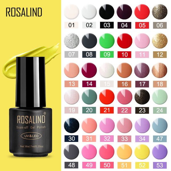 

rosalind gel nail polish 7ml hybrid manicure nail gel set for manicure nails art uv varnishes polish, Red;pink