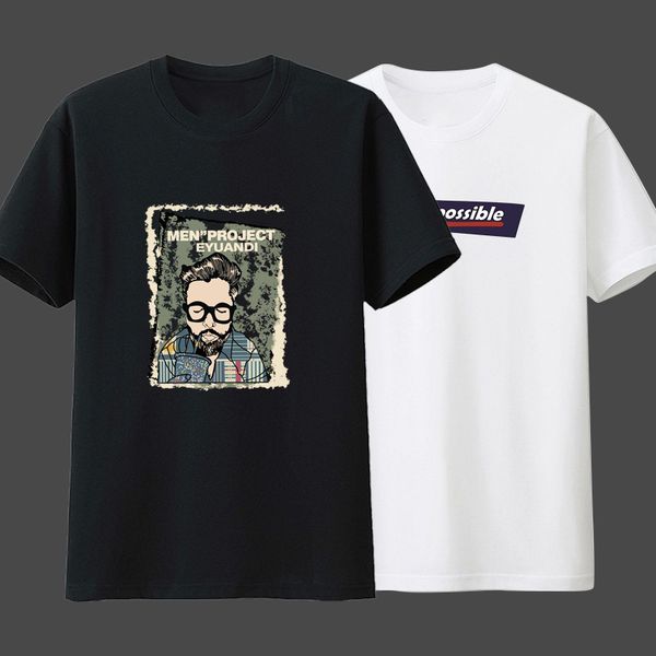 

t-shirt men's spring and national korean tid 2020 paragraph new the same compassionate trend tide t-shirt brand men's clothes summ, Black