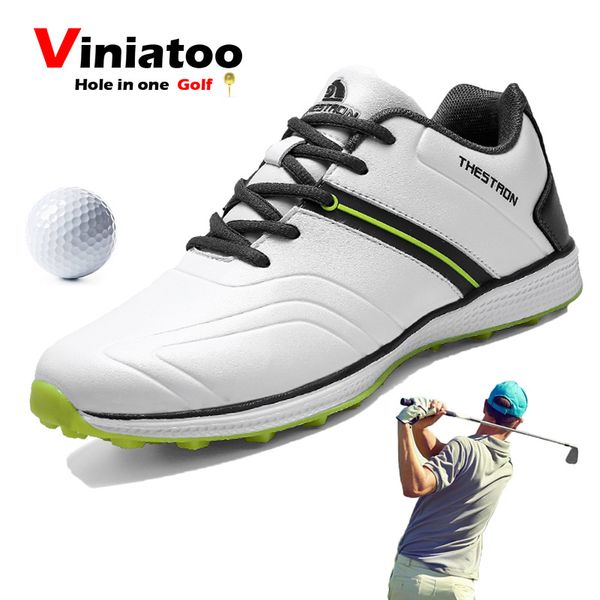 

2020 men waterproof sport shoes for golfer outdoor grass anti slip golf shoes lightweight comfortable athletic golf sneakers