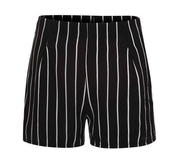 

womens black&white stripe thin casual ladies summer beach pants shorts